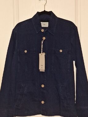 Folk Indigo Denim Shirt Jacket NWT Sz MED